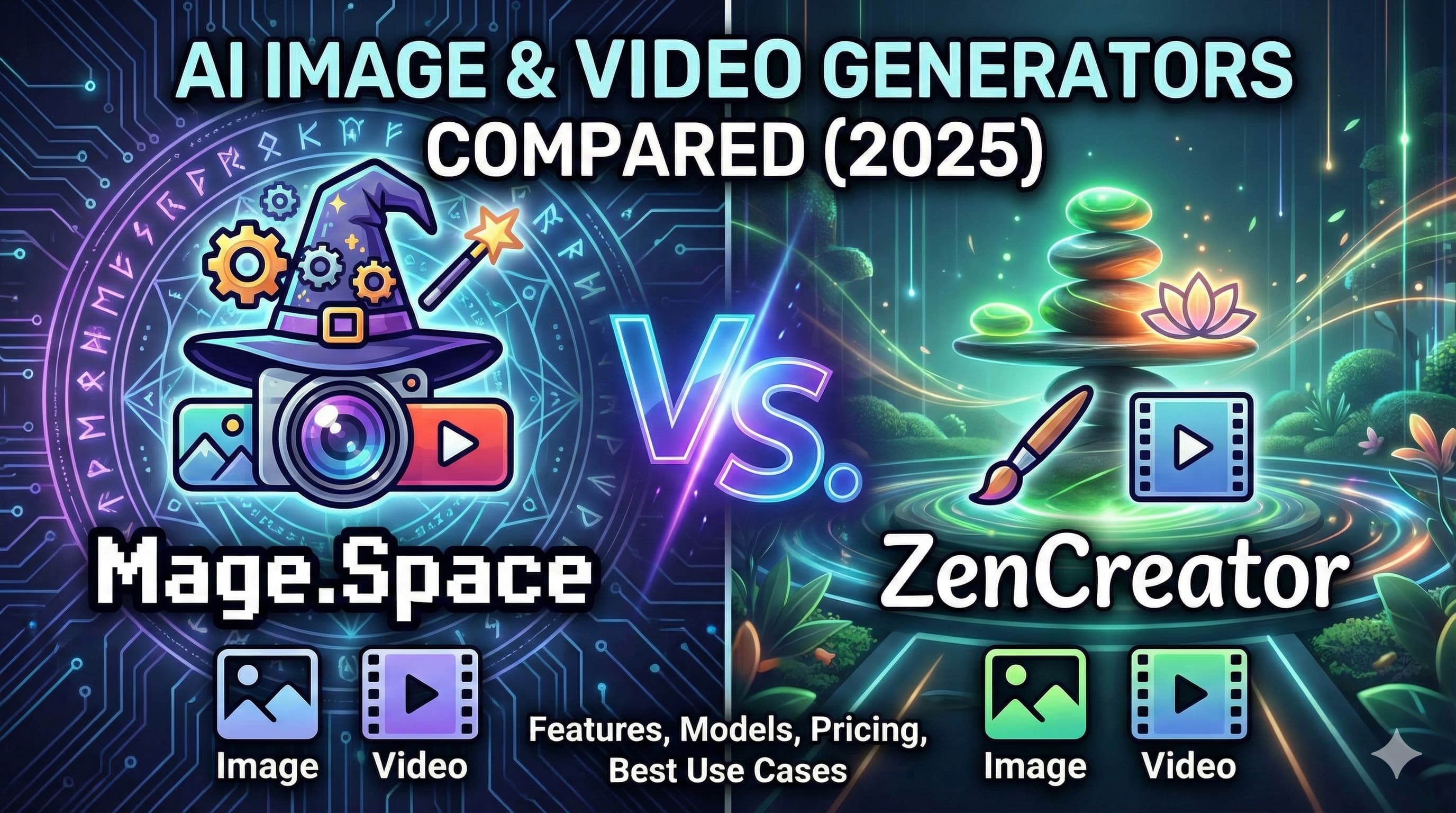 Mage Space vs ZenCreator guide cover from the source page